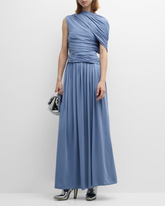 Altuzarra Delphi Draped One Shoulder Gown Neiman Marcus