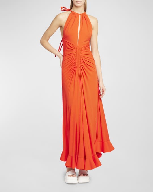 Proenza Schouler Ruched Crepe Jersey Maxi Dress Neiman Marcus