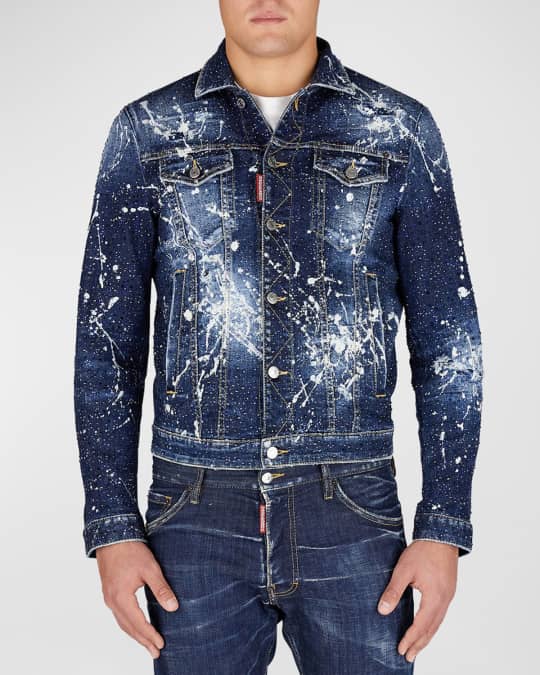 Dsquared2 Men's Dan Jean Rhinestone Jacket Neiman Marcus