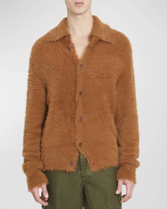 トップス Dries Van Noten 23aw Fluffy Cardigan Dries Van Noten Men's Merdan Fuzzy Cardigan | Neiman Marcus