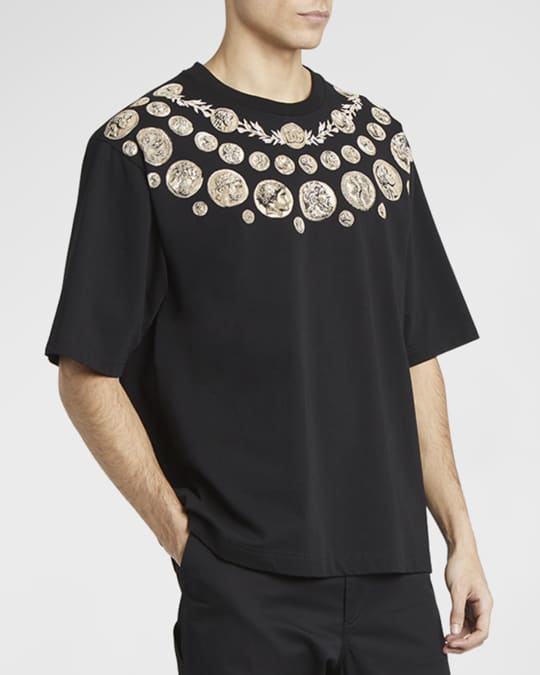 Dolce&Gabbana Men's Roma Coin-Print T-Shirt | Neiman Marcus