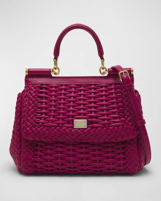 ハンドバッグ Dolce&Gabbana SICILY CROCHET HANDBAG Bridal Sicily Small crochet tote in white - Dolce Gabbana