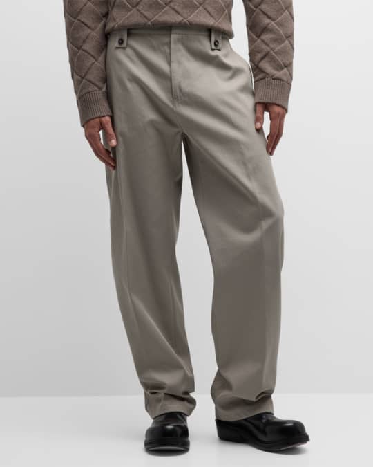 Bottega Veneta Men's Baggy Cotton Twill Pants | Neiman Marcus