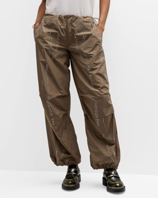 【DISCERNMENT】Parachute Glossy Wide Pants Amazon.com: Shebote Womens Parachute Pants Wide Leg Baggy