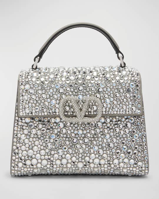 Valentino Garavani VSLING Mini Rhinestone Top Handle Bag Neiman