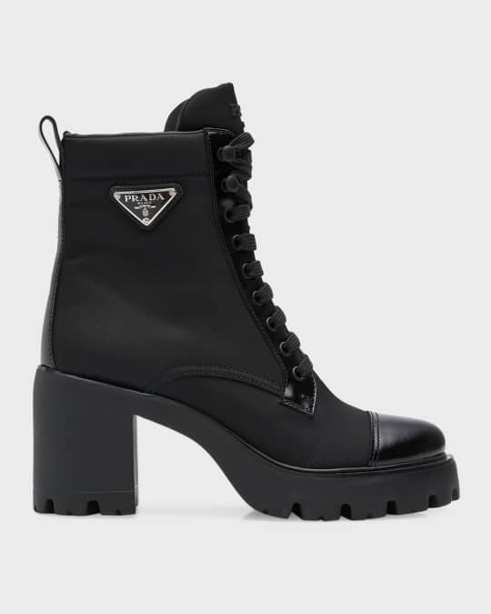 Nylon Lace Up Combat Boots