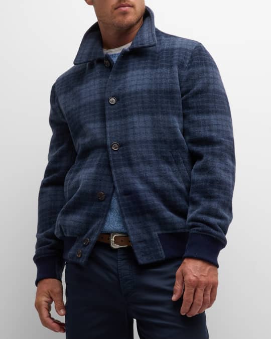 【関税＆送料込み】Brunello Cucinelli Embroidered Jacket Brunello Cucinelli Men's Full-Zip Leather Jacket with