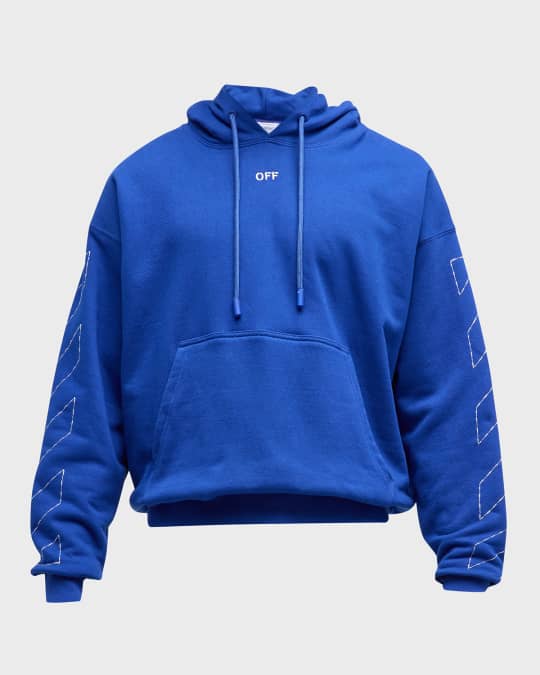 Off White Men s Diagonal Arrow Stitch Skate Hoodie Neiman Marcus