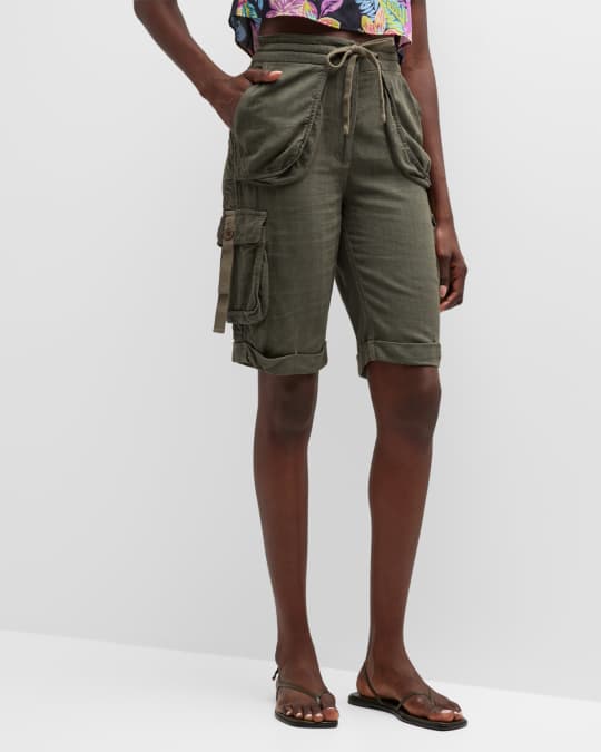 Santa Cruz Linen-Blend Drawstring Bermuda Shorts