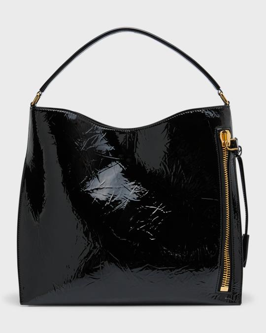 Alix Shoulder Bag - Chalk Crinkle Patent