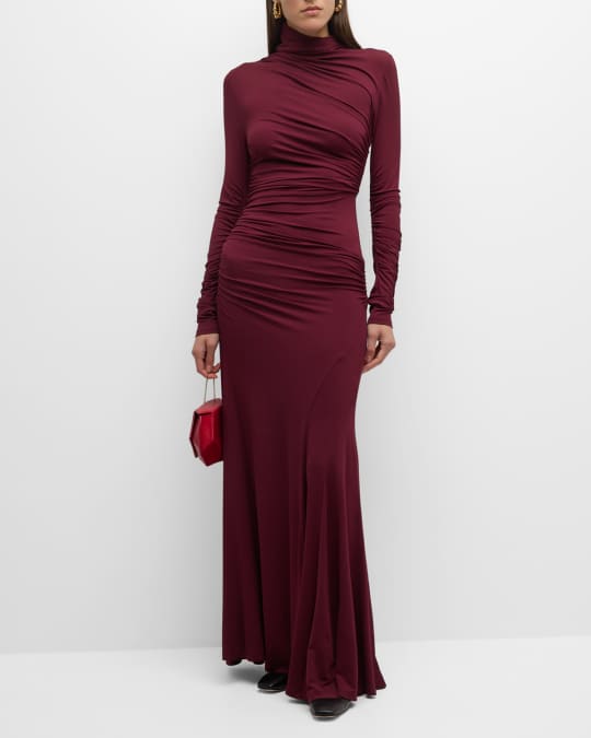 Tove Africa Stretch Turtleneck Maxi Dress | Neiman Marcus
