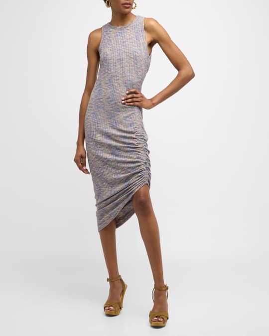 slim fit dress slacks Veronica Beard Salomez Wrap Midi Dress - Medium Heather Grey