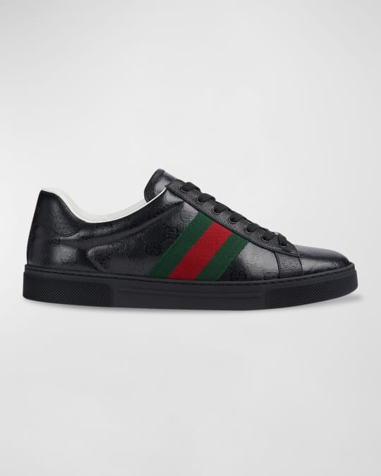 Gucci Men s Ace GG Crystal Canvas Sneakers Neiman Marcus