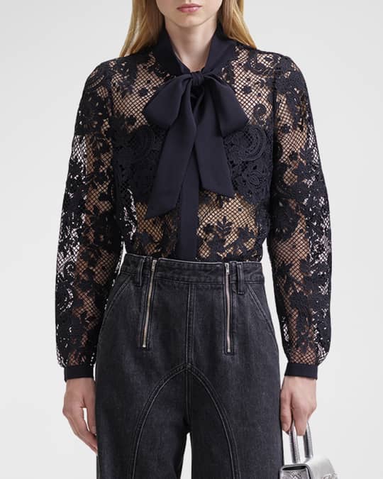 Lace Bow Long Sleeve Tee