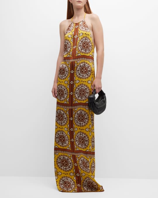 Nili Lotan Rigel Silk Scarf Maxi Dress | Neiman Marcus