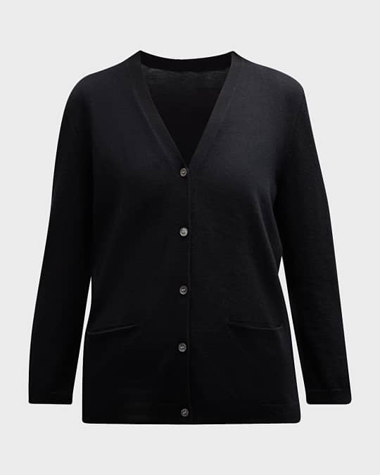 Cashmere Superfine Button-Front Cardigan