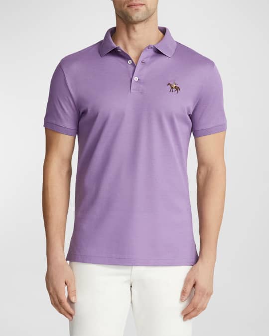Ralph Lauren Purple Label Men s Logo Pique Polo Wisteria Size Large