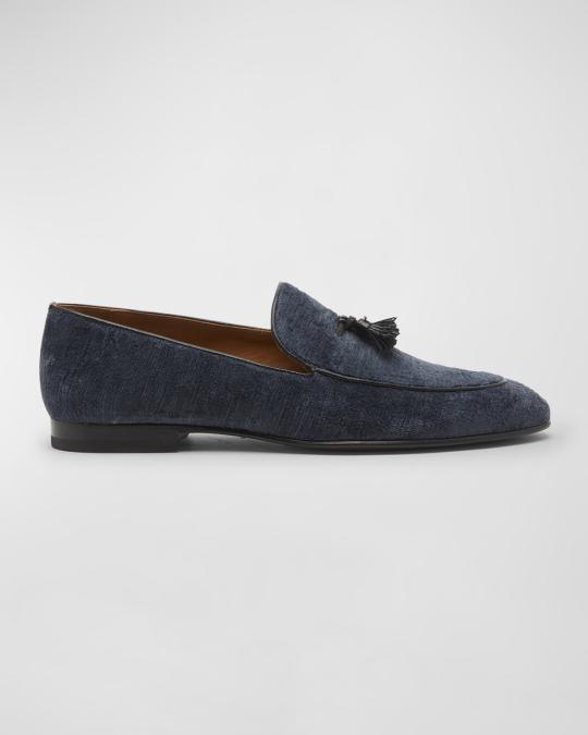 Tom Ford Velvet tassel loafers NWT $1490 TOM FORD Petrol Green Velvet Nicolas Tassel  main image 2