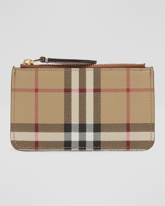 Burberry Kelbrook Check Zip Wallet | Neiman Marcus