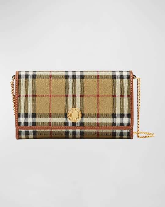 希少 黒入荷！ Burberry Marcus Neiman | Chain on Wallet Flap Check Hannah トップス