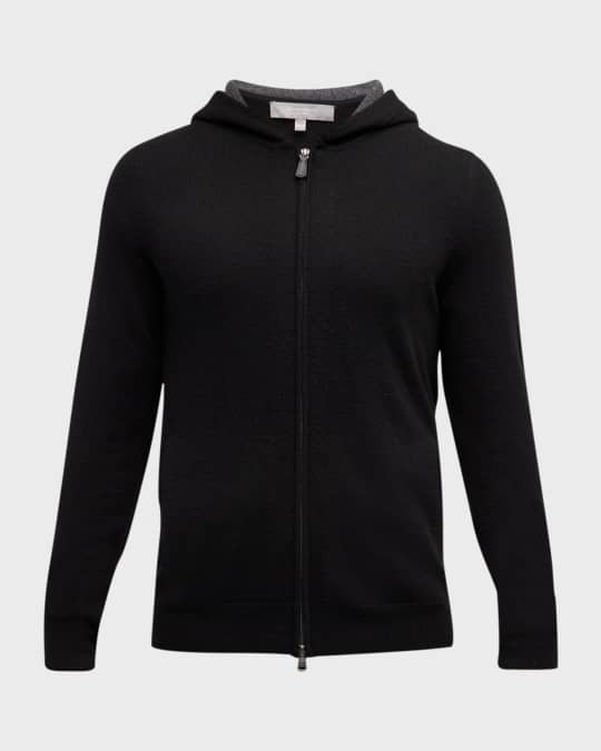 Neiman Marcus Men s Cashmere Full Zip Hoodie Neiman Marcus