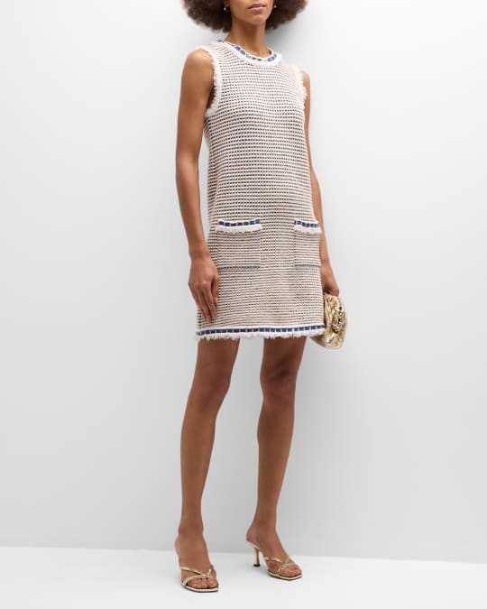 Laurel Sleeveless Mini Tweed Shift Dress