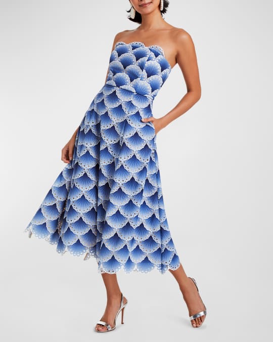 Mestiza New York Cataleya Tonal Embroidered Midi Dress Neiman Marcus