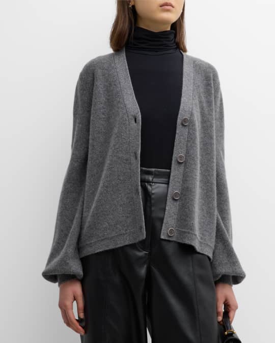 Neiman Marcus Cashmere Collection Cashmere Button Front Cardigan
