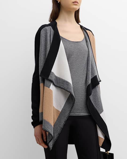Cashmere Colorblock Whipstitch Cardigan