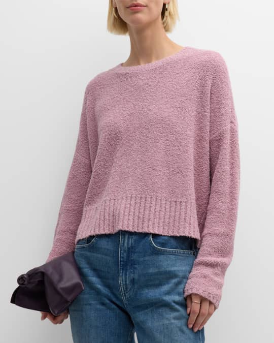Crewneck Boucle Cashmere Blend Sweater