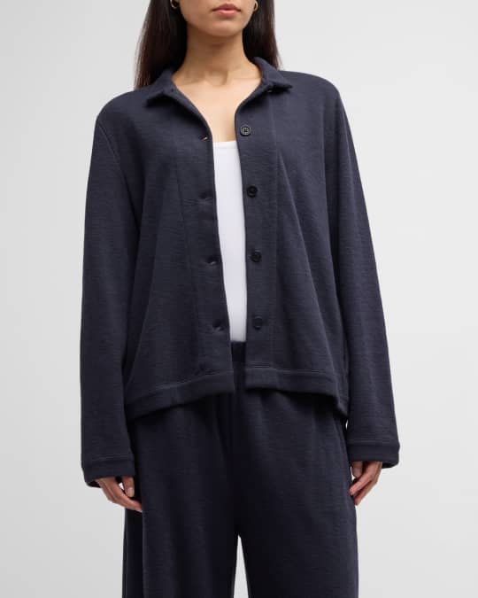 Eileen Fisher Slubby Button Down Jacket Neiman Marcus