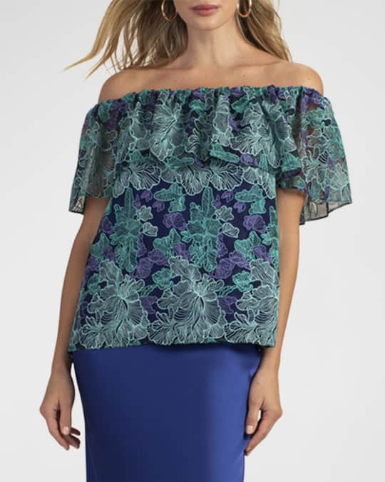 Wisdom Off Shoulder Ruffle Lace Top