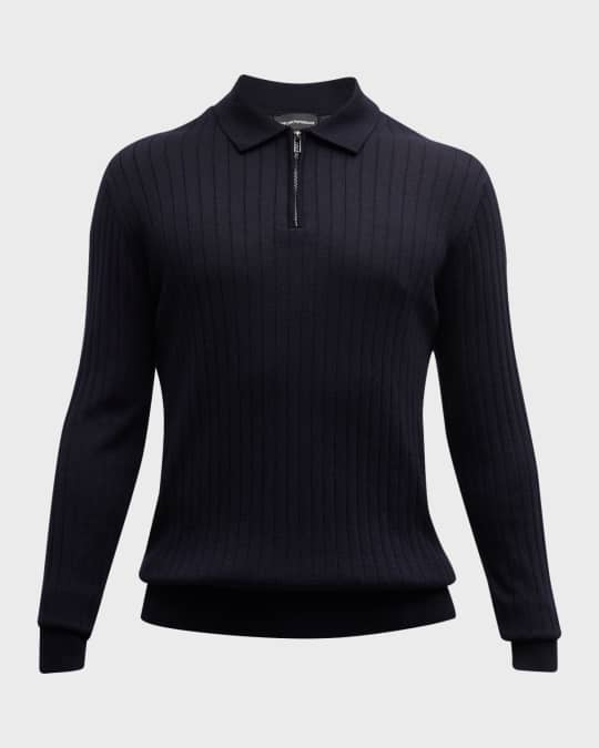Armani half zip sweater discount