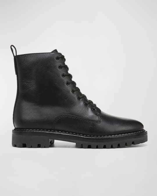 Vince Cabria Leather Combat Booties Neiman Marcus