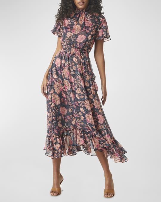 【AJE】ラグランパフスリーブワンピースAlma Midi Dress Alma Bubble Frill Midi Dress | Black | Aje – Aje AU