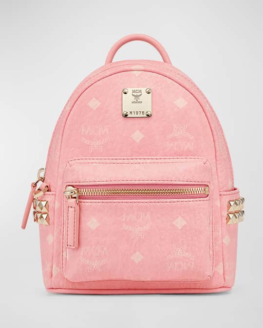MCM Stark Monogram Studded Convertible Backpack Neiman Marcus