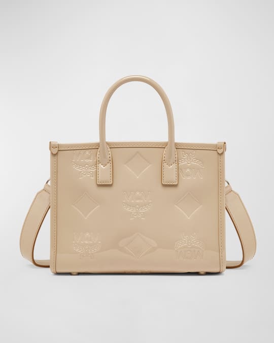 Munchen Monogram Embossed Patent Tote Bag