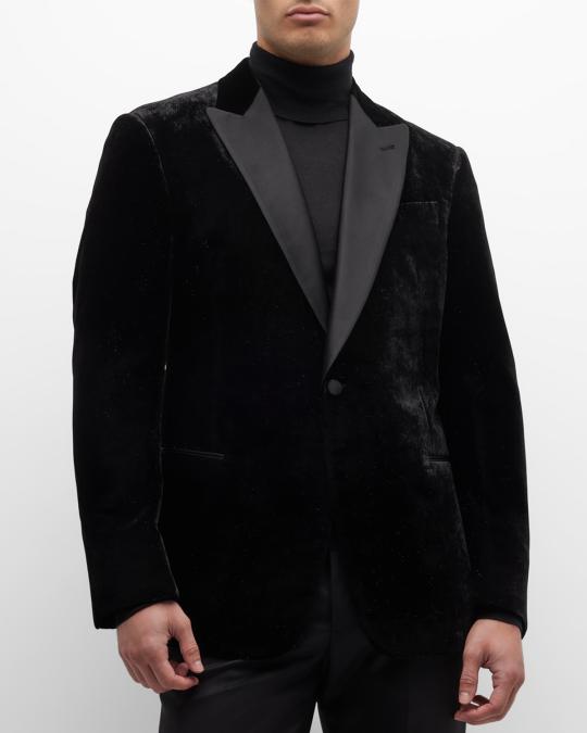 Blazer Veste En Velours Noir Zara - Col Contrasté - Taille S - Pour Toutes Les Saisons