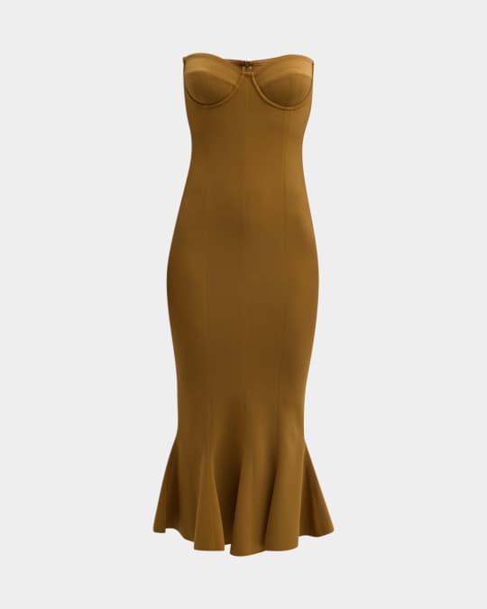 Fishtail hem midi dress shop