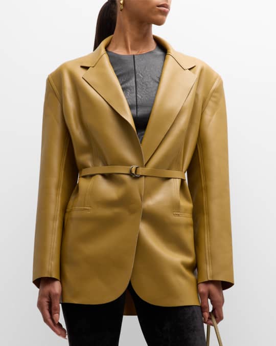 ボトムスその他 Norma Kamali Single-Breasted Tailored Blazer Norma Kamali Oversized Single-Breasted Vegan Leather Jacket