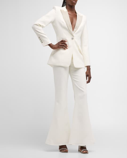 Jovani Rhinestone-Embellished Two-Piece Pants Suit | Neiman Marcus