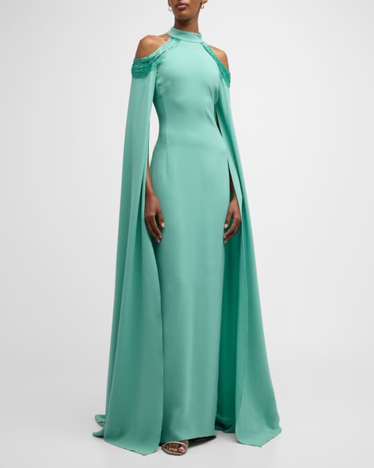 Oscar de la renta cape dress cheap