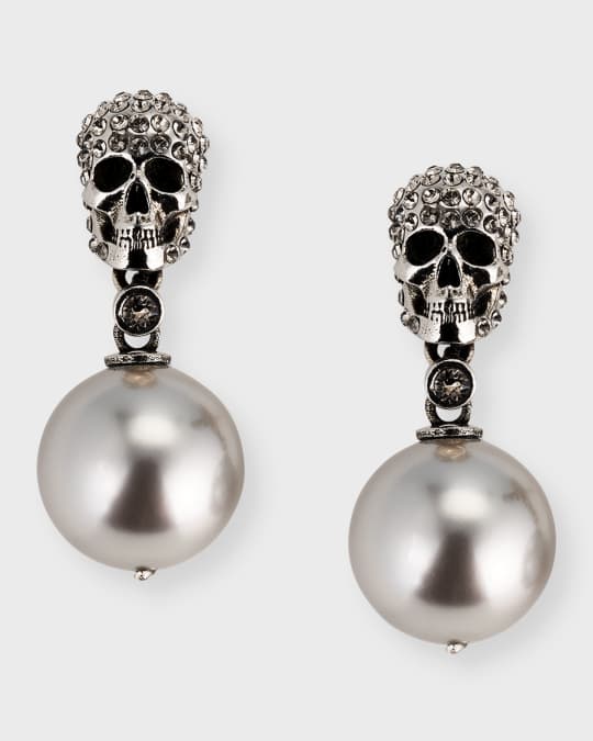 Crystal skull earrings outlet