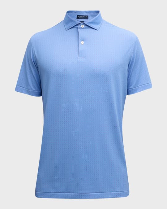 Peter Millar Men s Lloyd Dot Geo Performance Jersey Polo Shirt