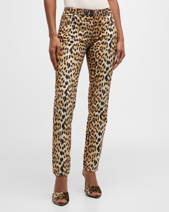 Roberto Cavalli Leopard Print Pants | Neiman Marcus