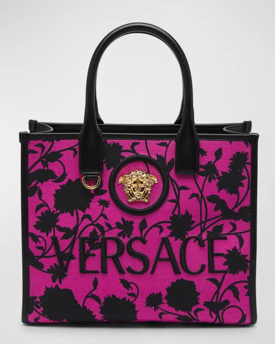 La Medusa Small leather tote bag in black - Versace