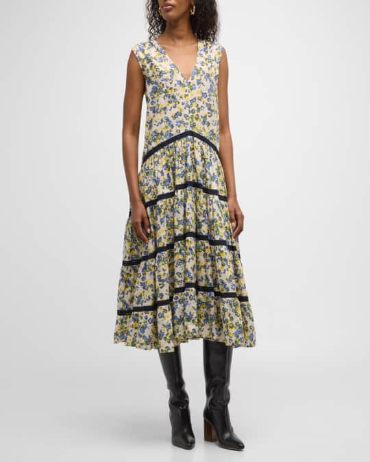 Wallis Tiered Floral-Print Midi Dress