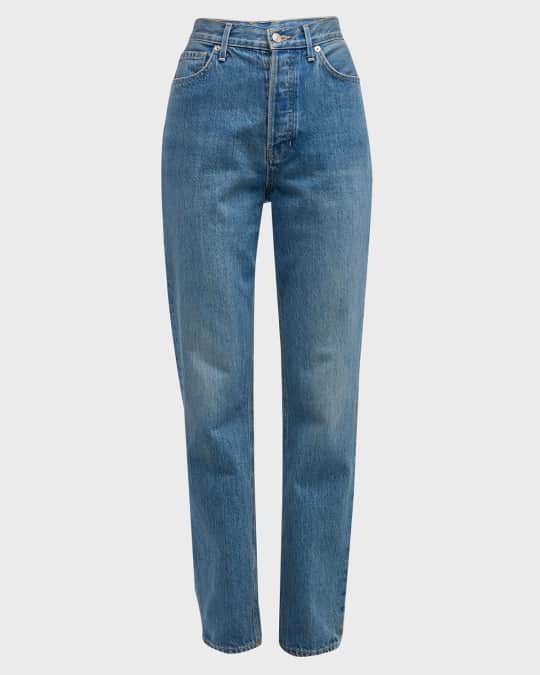 【Veronica Beard】 Daniela high-riseストレートジーンズ Daniela Embellished Straight Leg Jean in Serendipity