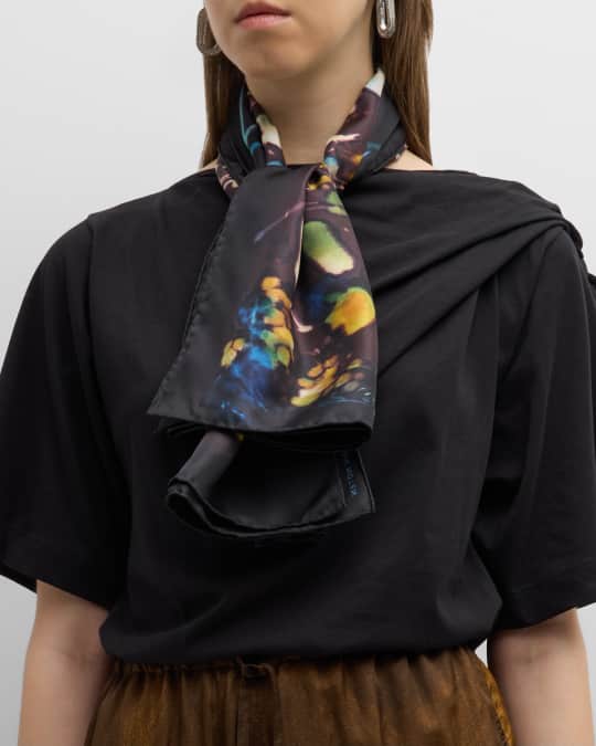 小物 DRIES VAN NOTEN SHORT SCARF SILK&WOOL Dries Van Noten Short Scarf Silk Wool Women Limited Edition