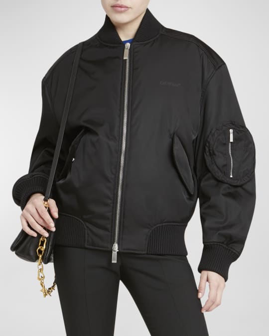 Logo Gabardine Bomber Jacket